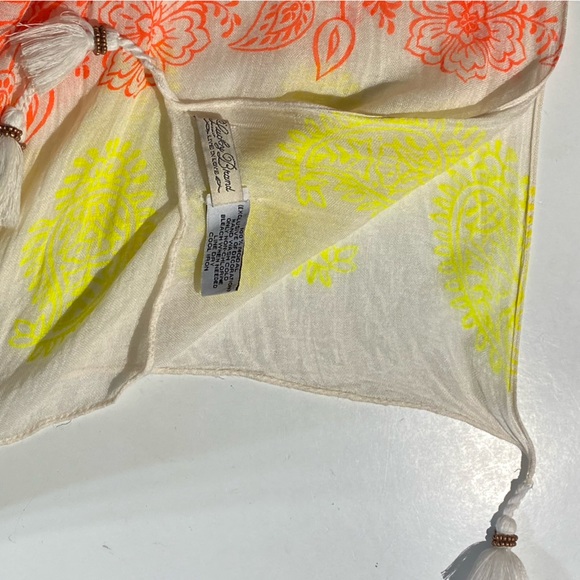Lucky Brand Scarf White,Orange & green.Like New. - Picture 8 of 8